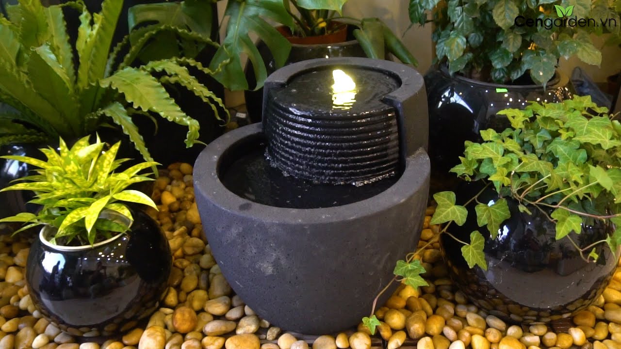 Đài phun nước Composite Esteras Apuro - Granite Grey