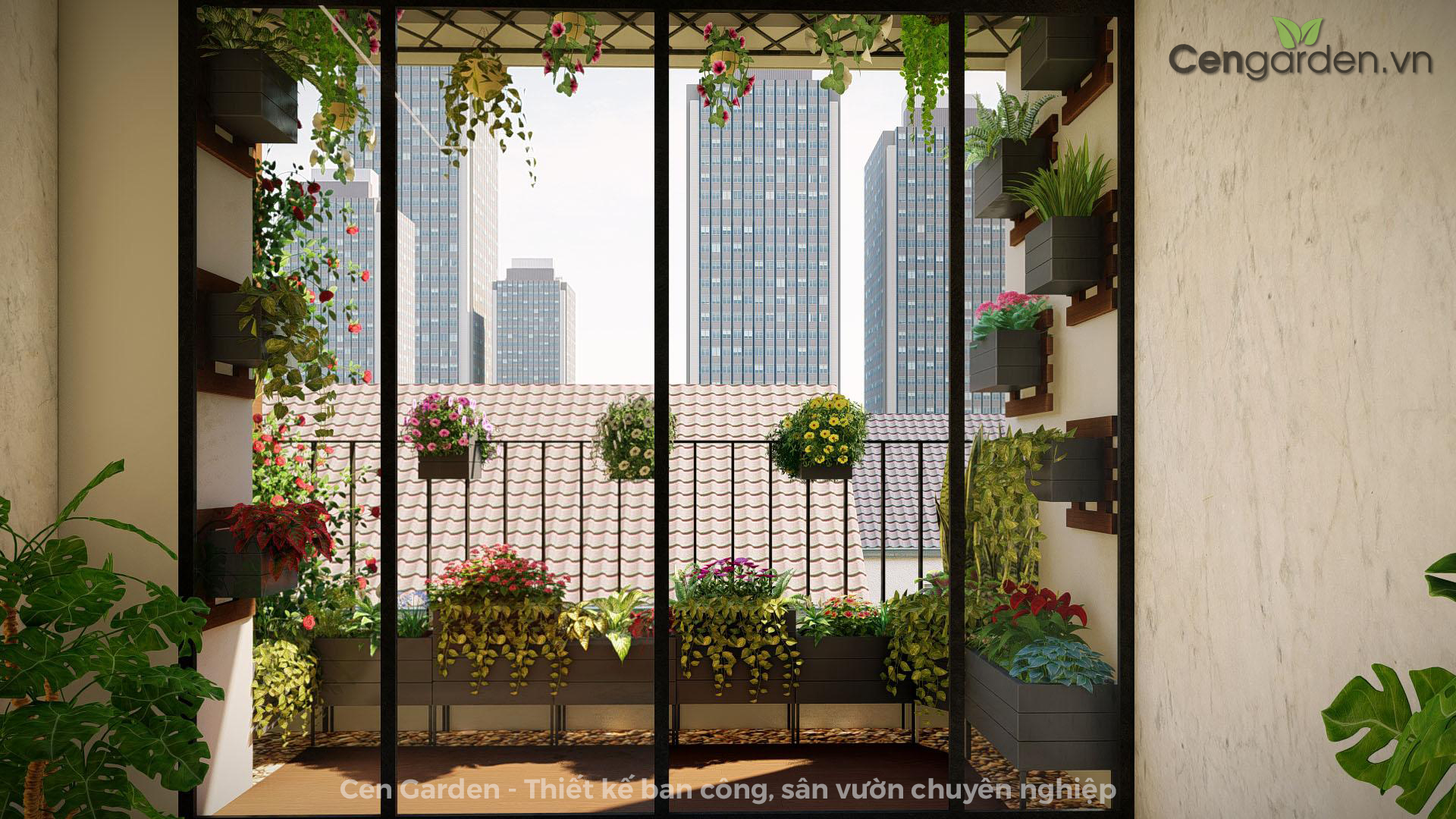 Thiết kế ban công 3D ấn tượng