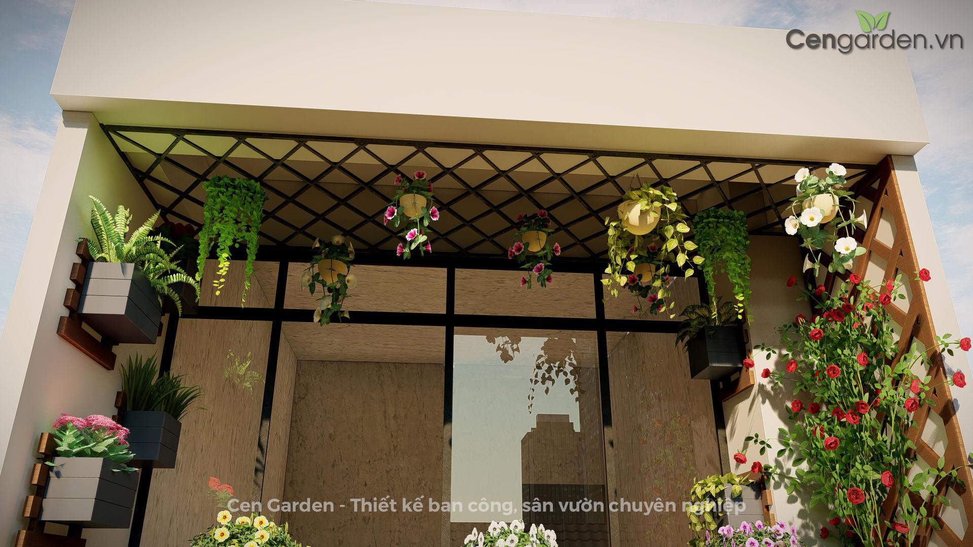 Thiết kế ban công 3D chuyên nghiệp