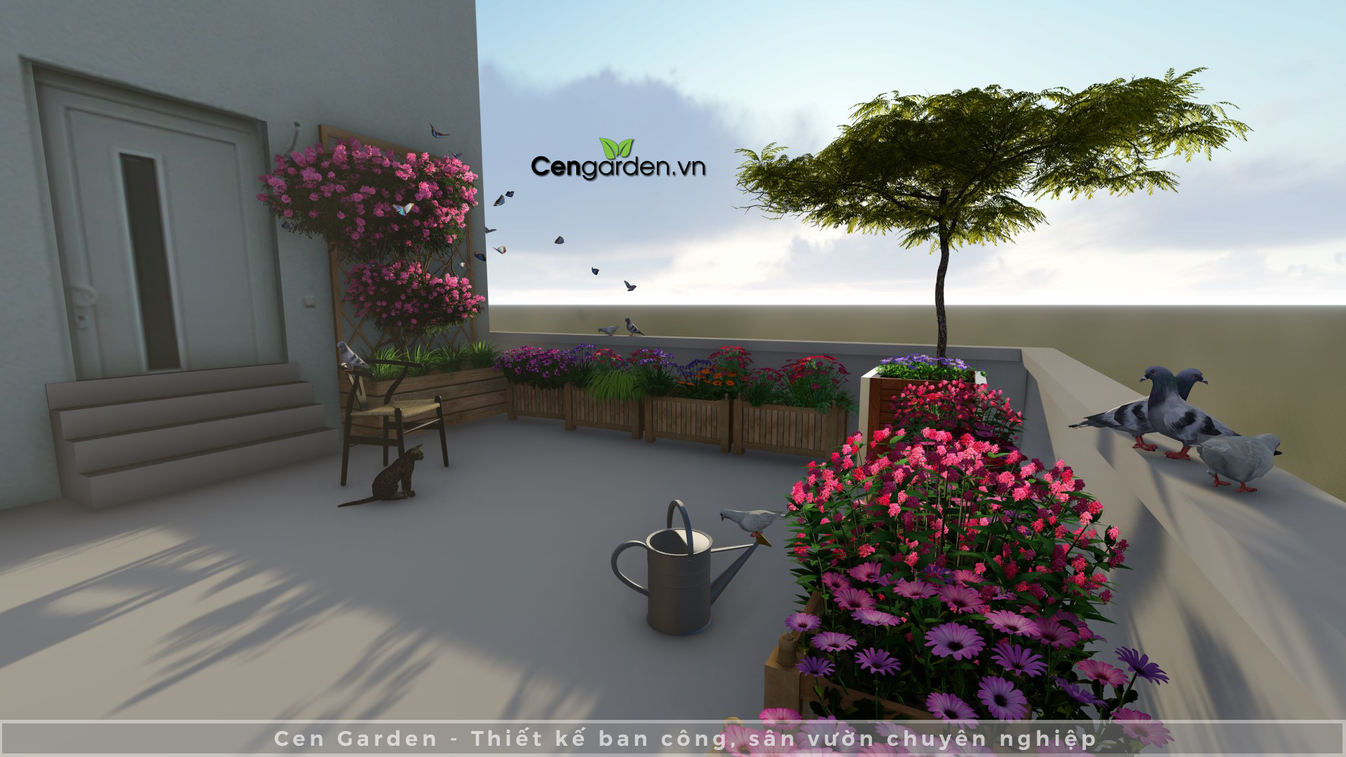 Thiết kế ban công 3D