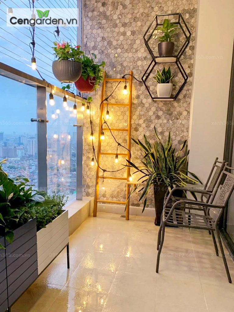 Ban công decor cầu kỳ