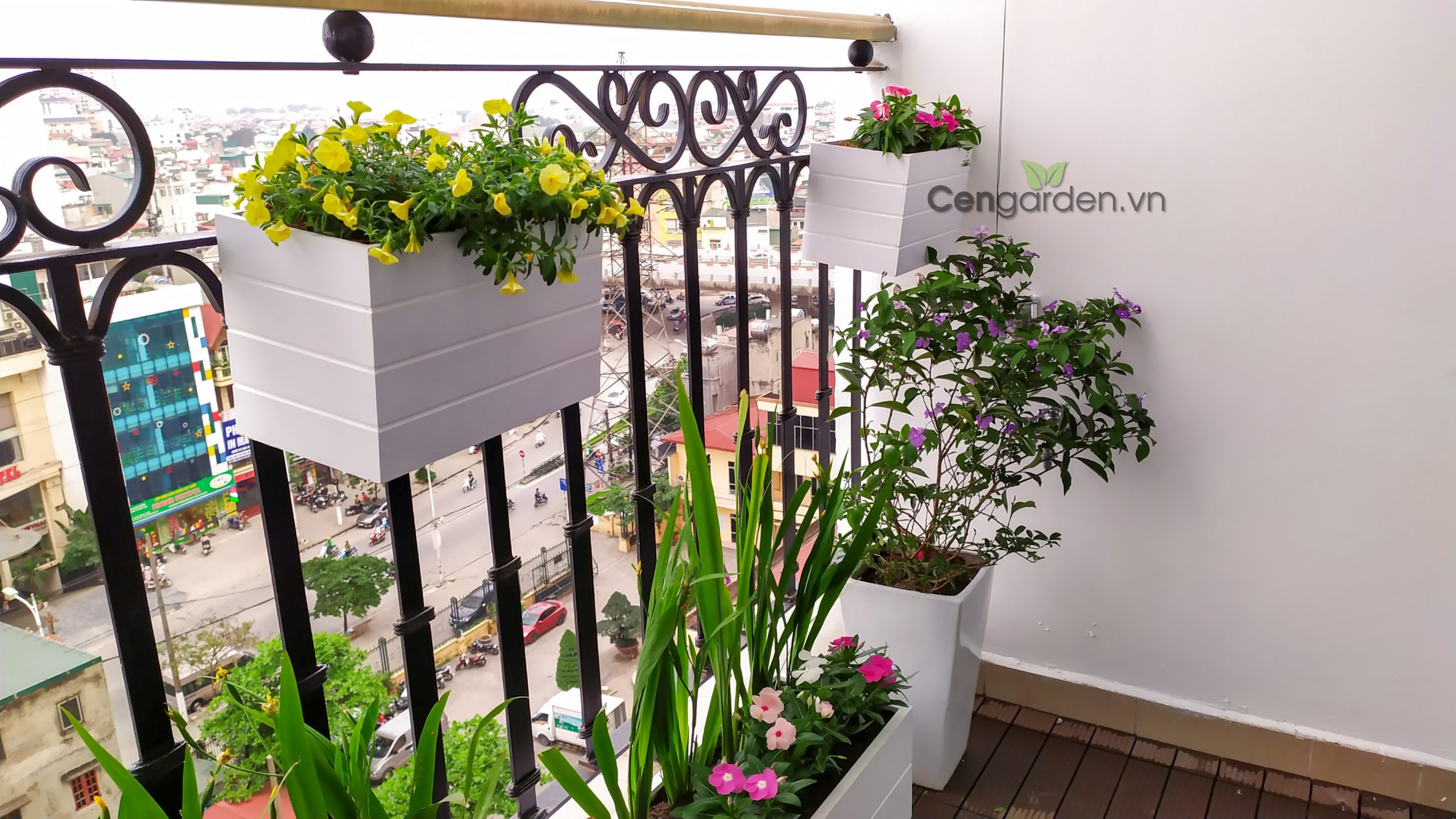 Ban công đẹp chung cư Hòa Bình Green