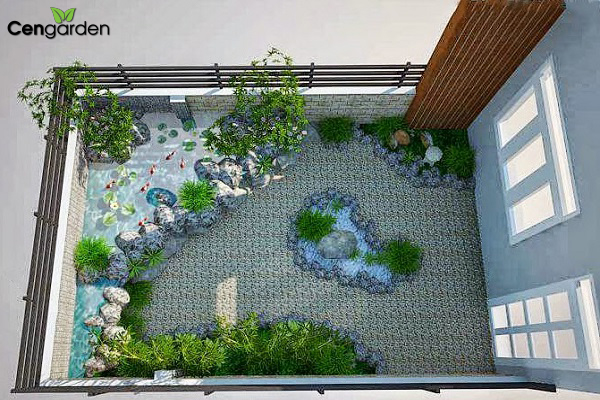 Thiết kế 3D sân vườn