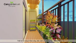 Ảnh thiết kế 3D ban công 136 Hồ tùng Mậu Duplex