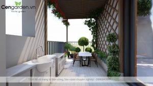 Ảnh thiết kế 3D ban công nhà anh Lê Diên Hạnh