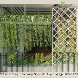 Ảnh thiết kế 3D ban công tại Ocean Park