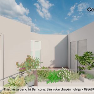 Ảnh thiết kế 3D ban công 86 Duy Tân