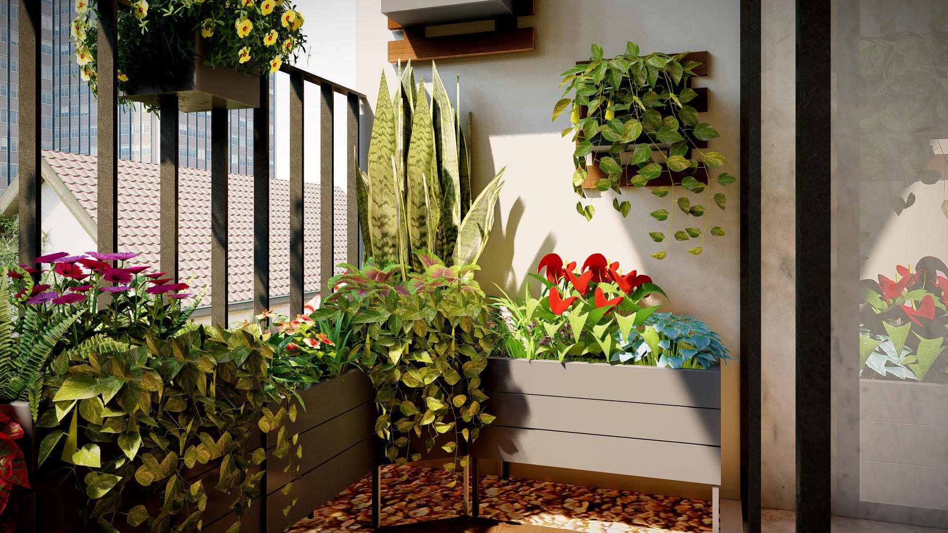 Ảnh thiết kế 3D ban công Ngoại Giao Đoàn