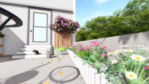 Ảnh thiết kế 3D ban công The Garden - Mễ Trì