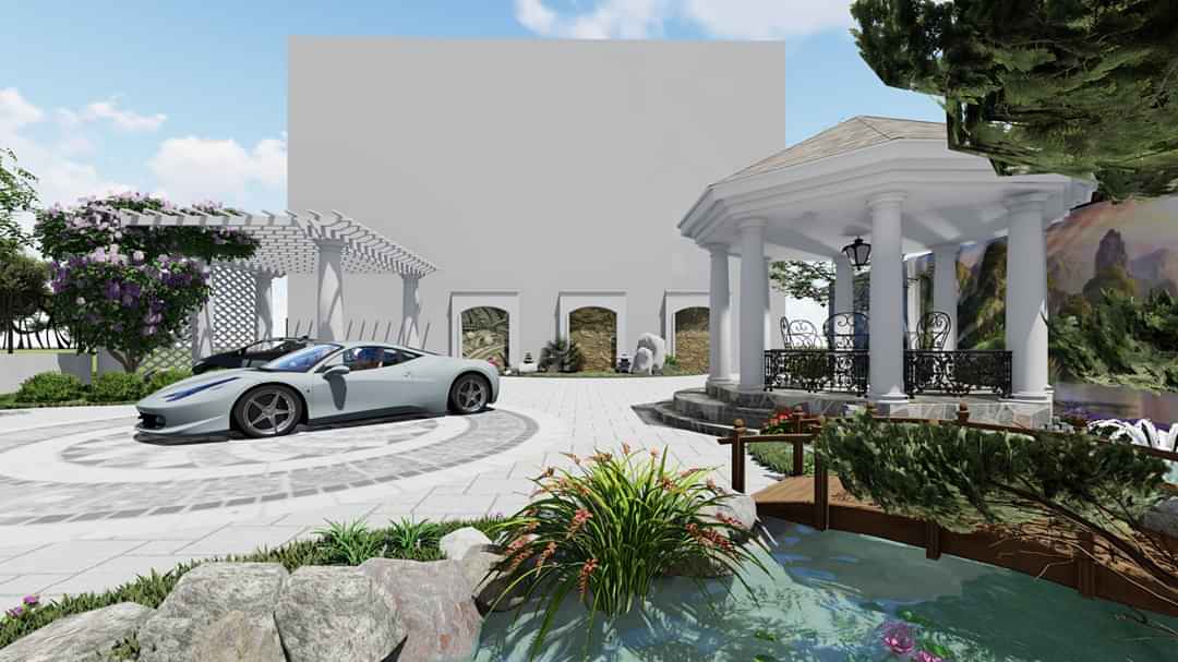 Thi công thiết kế sân vườn