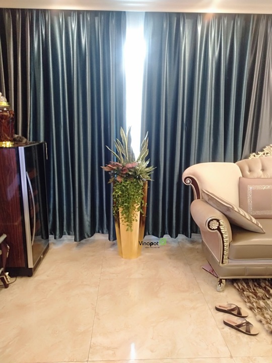 Chậu Composite cao cấp Garnet Gold Tự Tưới ROS