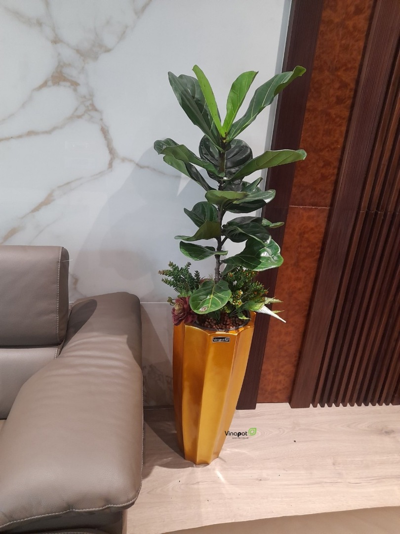 Chậu Composite cao cấp Garnet Gold Tự Tưới ROS