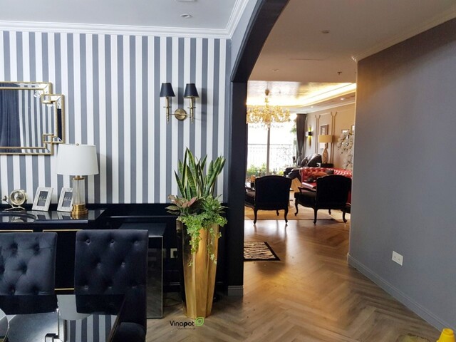 Chậu Composite cao cấp Garnet Gold Tự Tưới ROS